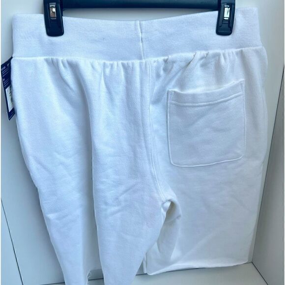 New CHAMPION White Reverse Weave Color Shadow Cut Off Shorts Large - Picture 10 of 11